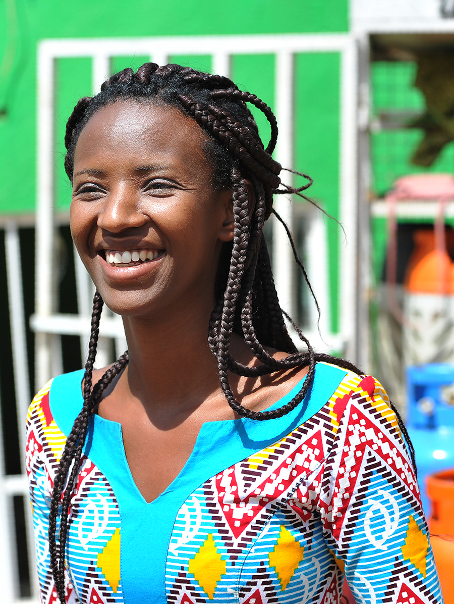 Smiling black woman